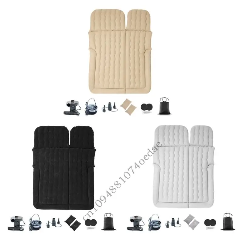 

0XXC Car Air Mattress with 2 Air Pillows and Air Pumps Multifunctional Inflatable Bed Camping Mattress Universal for Car SUV
