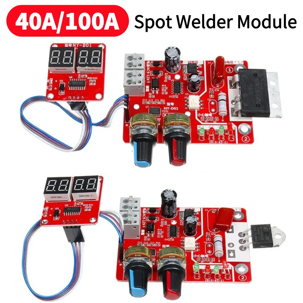 

Spot Welder Controller Adjustable Time Current Spot Welder Control Board Digital Display Portable DIY Battery Accessories