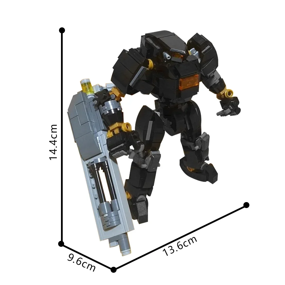 Gobricks MOC 映画メカロボット PA-001 マローダーズパワーアーマー v2 ビルディングブロックブラックモデル組み立てレンガのおもちゃ子供のギフト