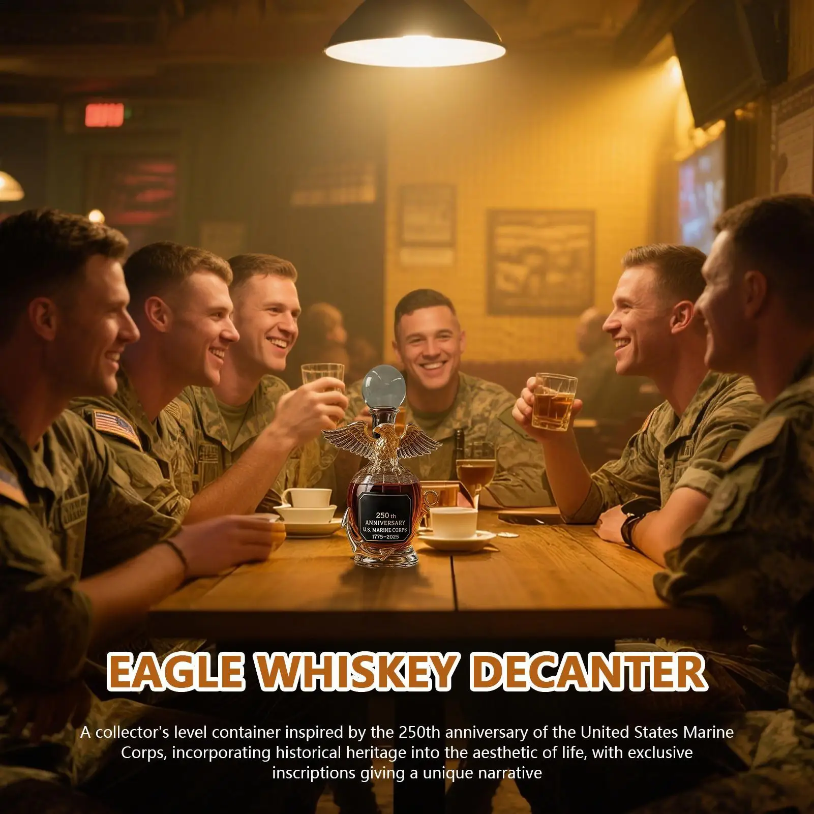 Whiskey Bottle Eagle Shaped Whiskey Aerator Animal Statue Commemorative Wine Bottle For Men Women Collectible Cabinet Home Study