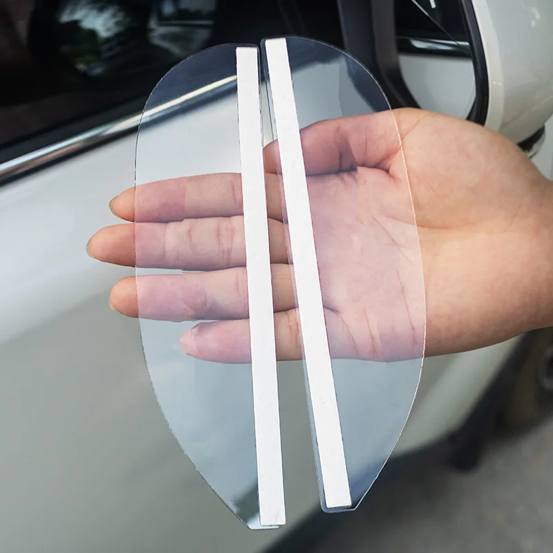Hybrid Silver Label Car Rearview Mirror Rain Shield, Rain and Fog Protection, Anti-Glare, Transparent Rainproof Reflective Mirror Waterproof Panel