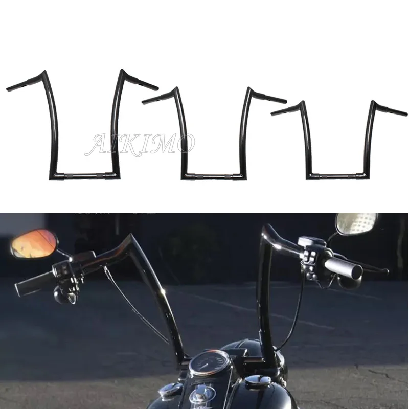 Motorcycle 25mm 1'' Ape Hanger Handlebar for Harley FLST FXST Sportster XL 883 1200 14