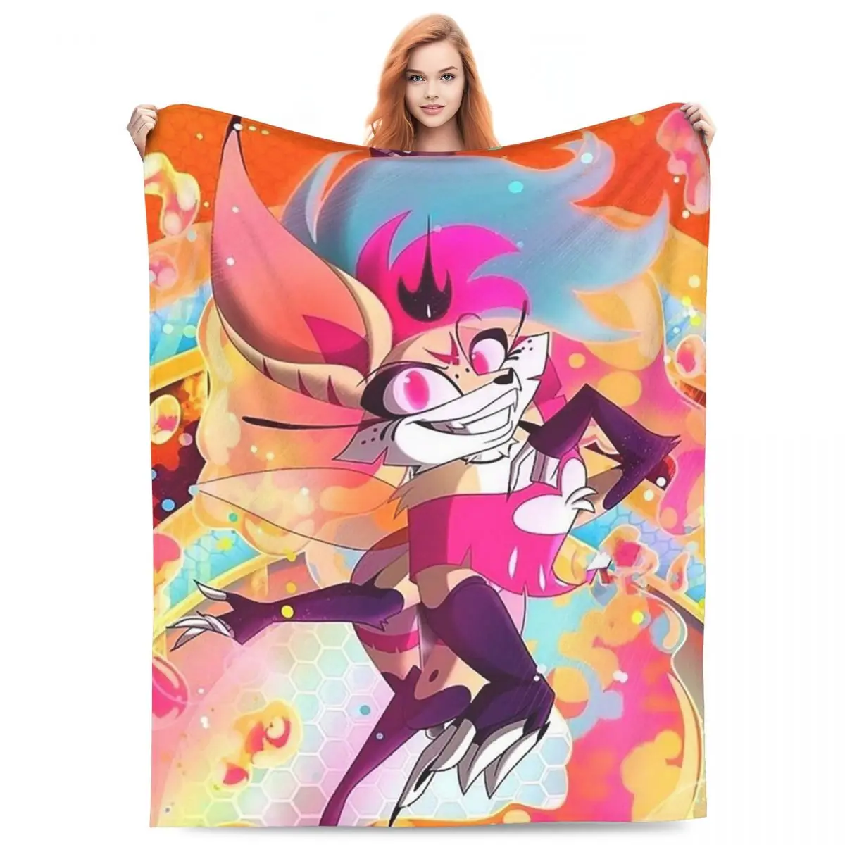Helluva Boss Beelzebub Blankets Fleece Sofa Throw Blanket Breathable for Home Bedroom Outdoor Throws Bedspread Quilt