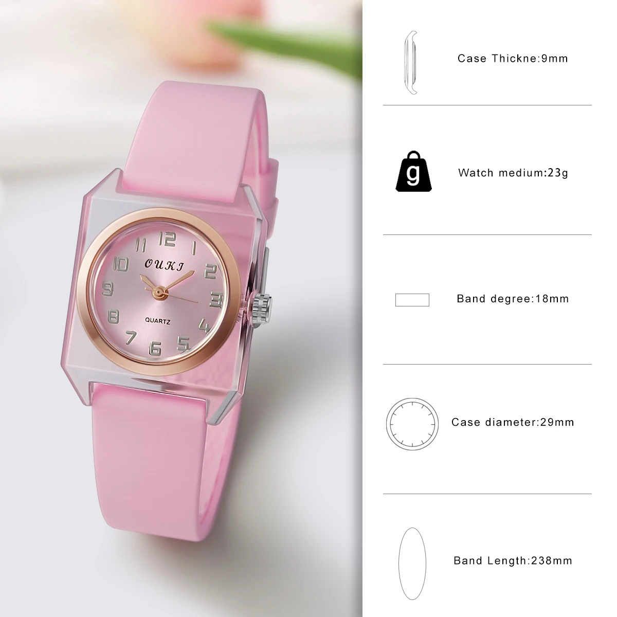 Women fashion popular sport casual silicone quartz wrist watches for ladies girls student