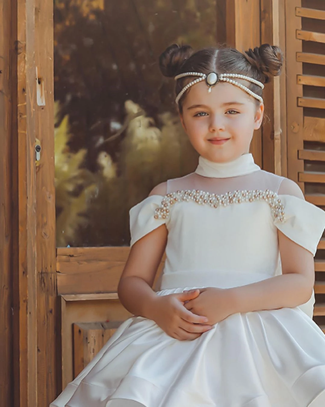 Belle robe de demoiselle d'honneur en satin, robe de Rhde mariage, robe de princesse pour petit bébé, longueur asymétrique, nœud de perles