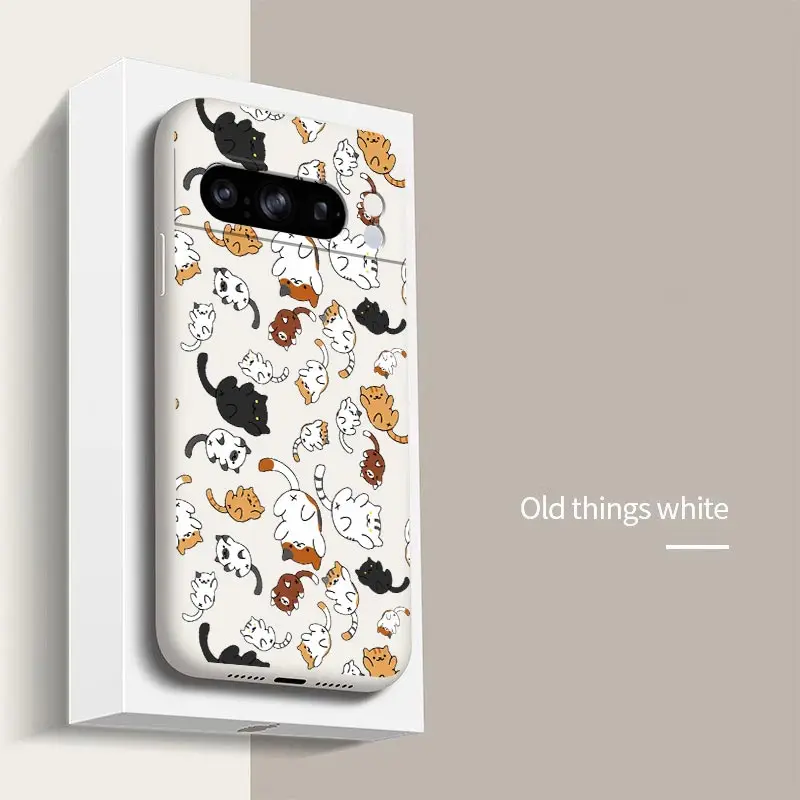 Pixel 8Pro Lively Kitty Bracelet Silicone Phone Case For Google Pixel 8Pro 8 8A 5 3XL 3A 4 4A 5 9 9Pro 6 6A 7 7A 9ProXL Cover