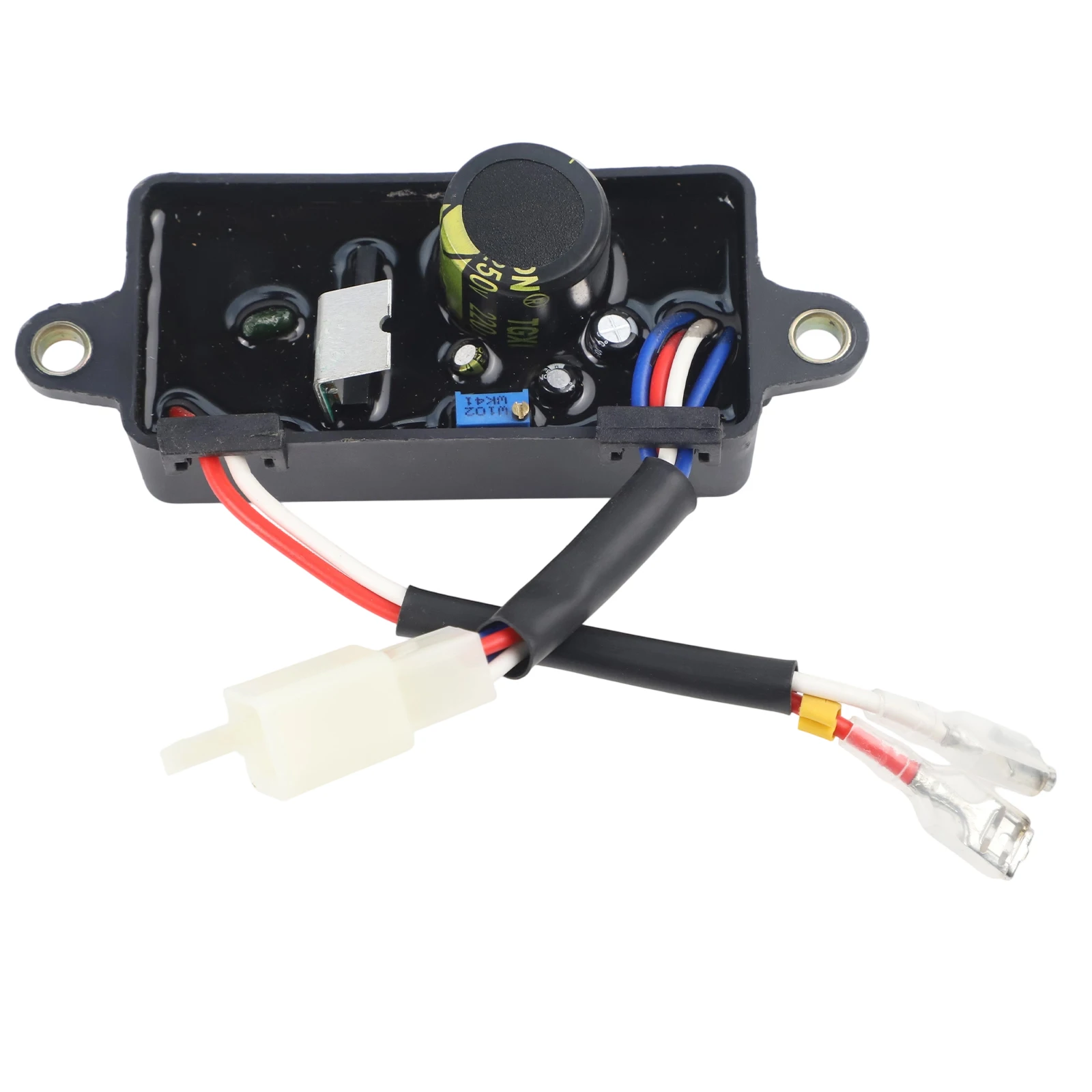 Mainly Black Generator Voltage Regulator Output Voltage 160V 260V Short Circuit Protection For 2KW To 4KW Generators