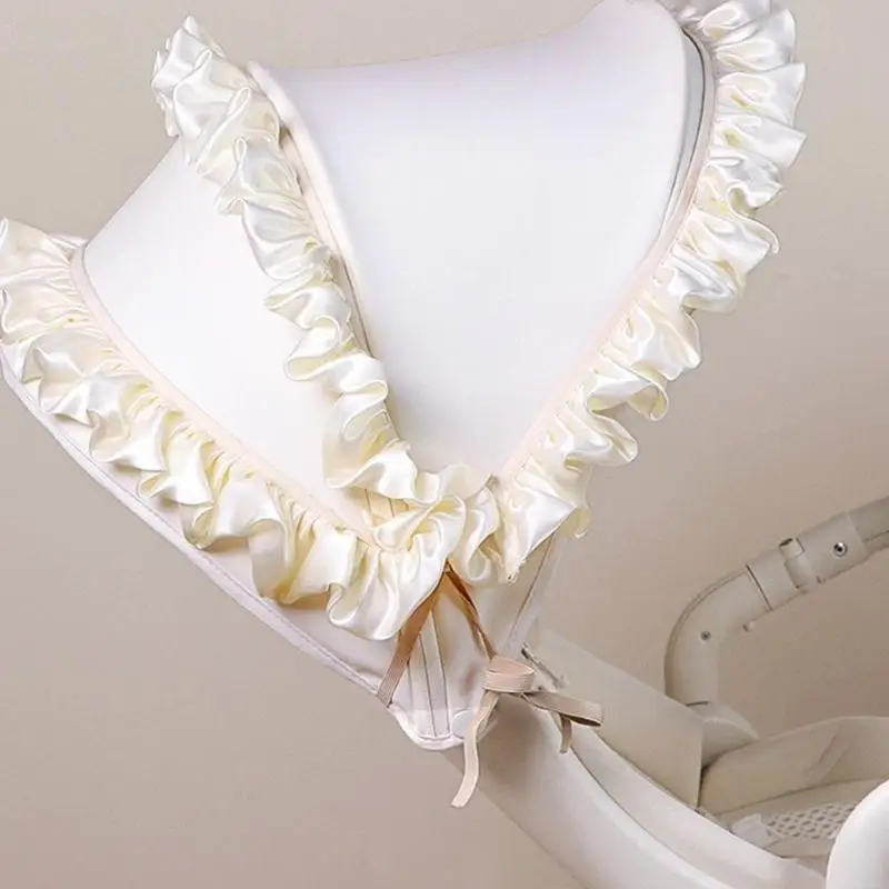 97be elegante guarnição renda para carrinhos bebê elegante babados borda carrinho charme adorável diy pendurado acento na