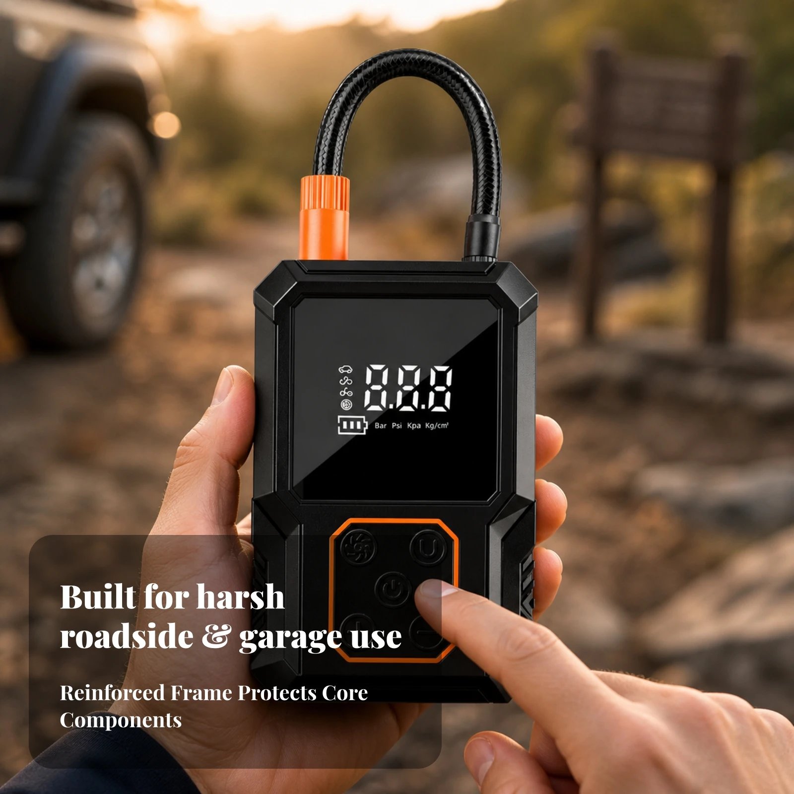 เครื่องสูบลมยางแบบพกพา ขนาดกะท - Car Portable Tire Inflator บทวิจารณ์และราคา
