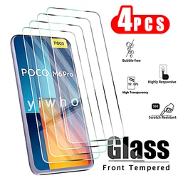 4pcs Tempered Glass for Xiaomi Poco M6 Pro 4G Screen Protectors Protective Glass Poco Poxo Poko M5s M4 M3 Pro 5G M6pro Film