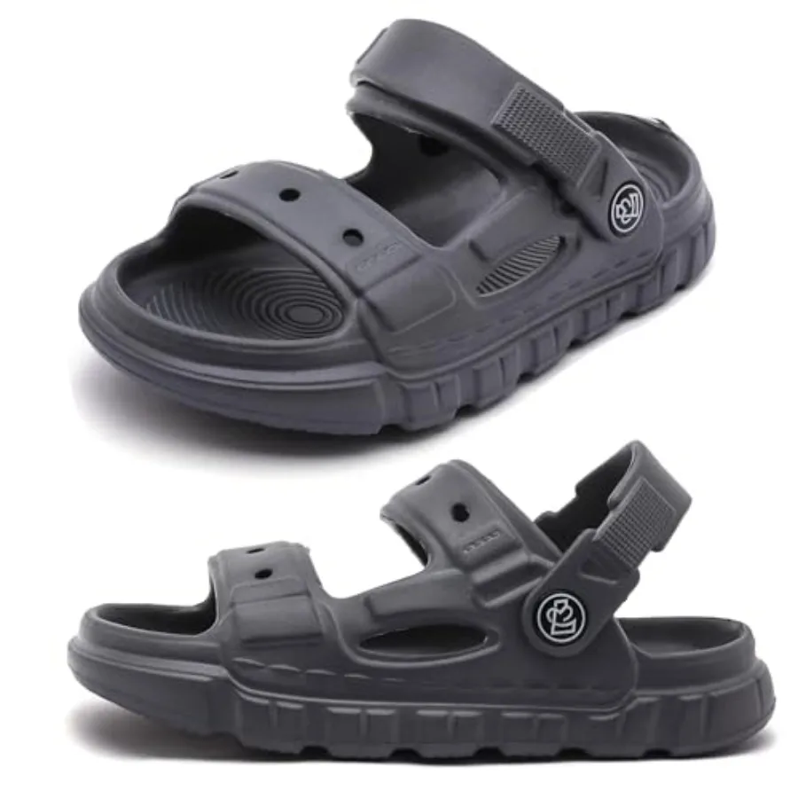 Summer Clogs Boys Girls Slide Sandals Adjustable Toddler Indoor Outdoor Slippers Beach Pool Shoes