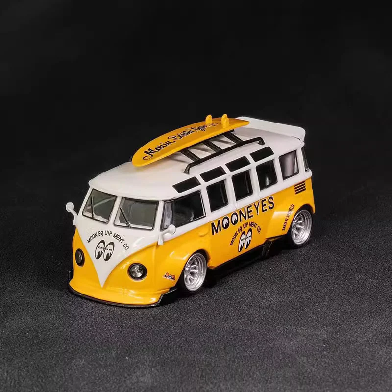 

LF 1/64 литье под давлением модель автомобиля из сплава RWB T1 BUS моделирование ремесла транспортные средства металлическая модель акриловая коробка украшения коллекция игрушка в подарок