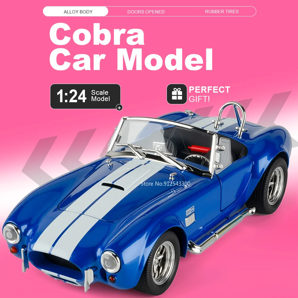 1-24-シェルビー-コブラ-マスタング-gt500-カーモデルおもちゃ-フロントホイールステアリング-サウンドライトカー-プルバック衝撃吸収車両-ホリデーギフト