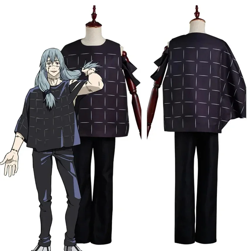 Anime Jujutsu Mahito Cosplay Costume Kaisen For Men Irregular Shirt Pants Mahito Uniform Suit Halloween Carnival Party Outfit