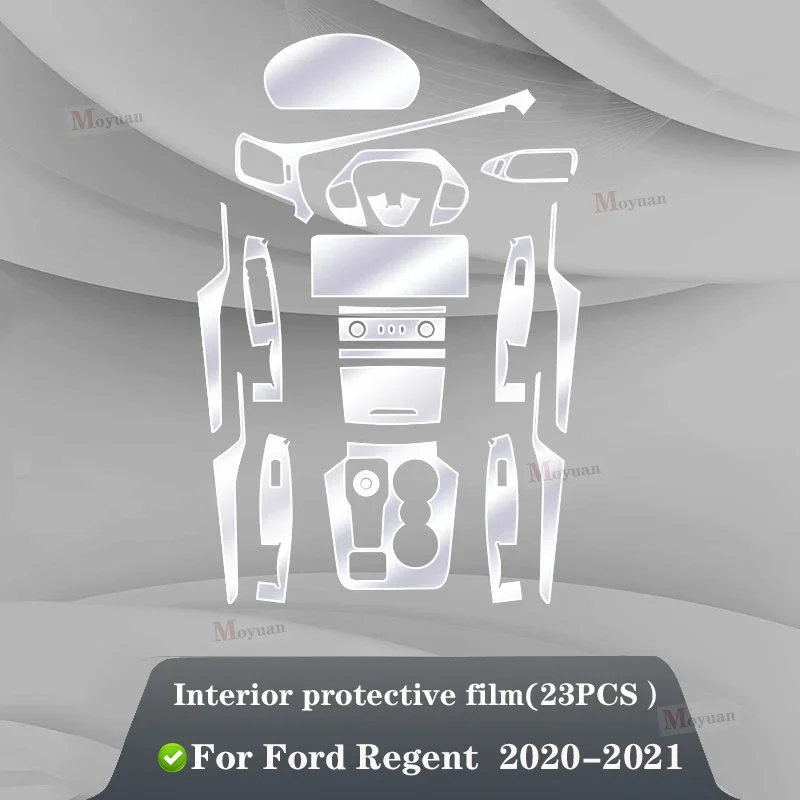 For Ford Regen 2020-2023 Accessories Interior Film Transparent TPU PPF Navigation Gear Panel Center Console Anti-scratch Sticker