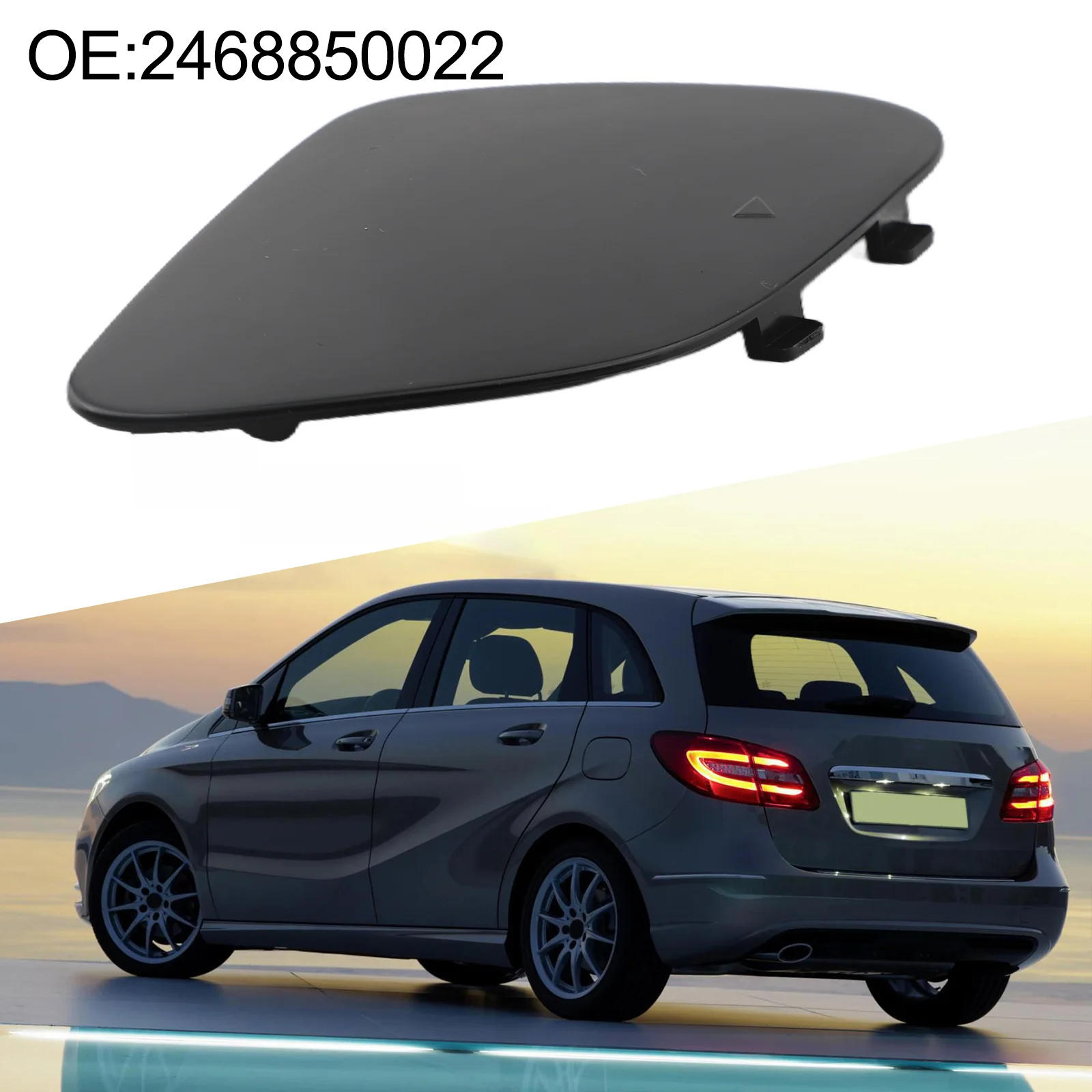 Aftermarket Replacement Towing Hook Cover Replacement Part Reliable Stable Fit Unpainted for primer Black Weather Resistant