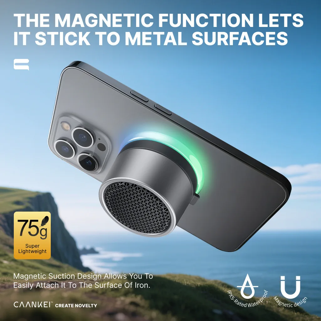 

Новый магнитный Bluetooth-динамик, портативный уличный велосипедный динамик для кемпинга, Bluetooth-динамик RGB, атмосферный свет