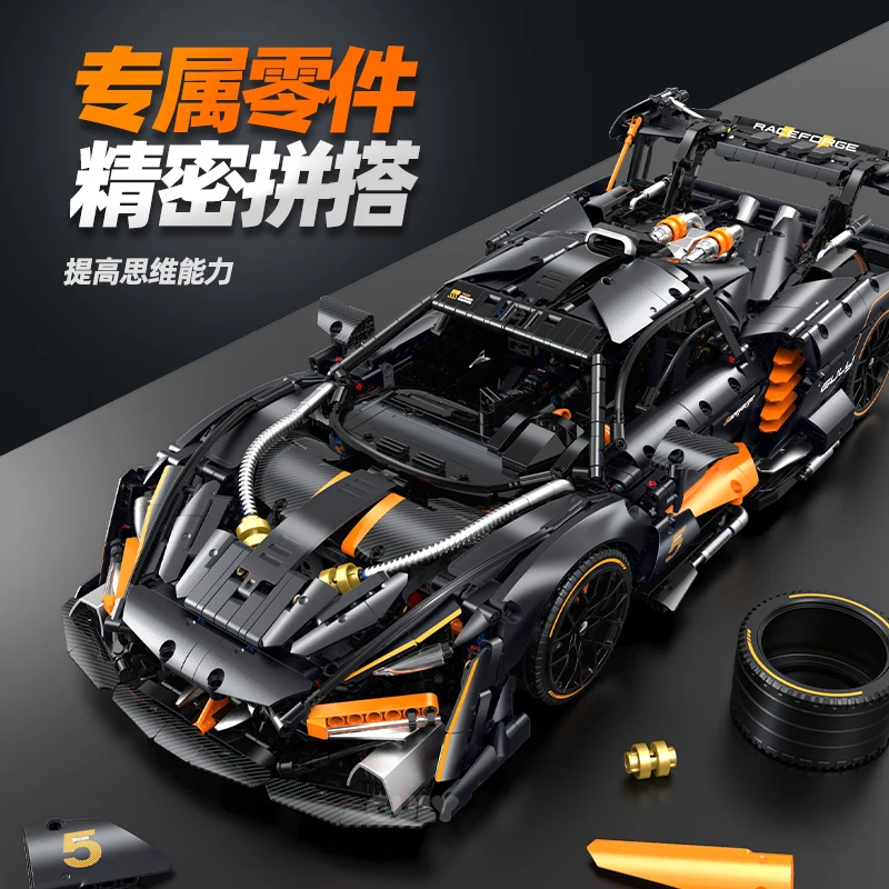 3803 pçs moc técnico 1:8 controle remoto carro esportivo blocos de construção tijolos montagem modelo brinquedos para crianças presente aniversário conjunto