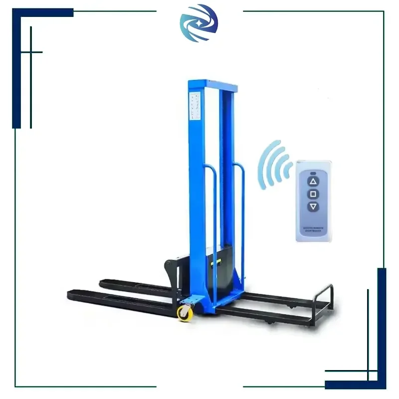 durable Efficient Stacker Self Loading Forklift Factory Price Self Loading 1 Ton Electric Stacker Forklift with Remote
