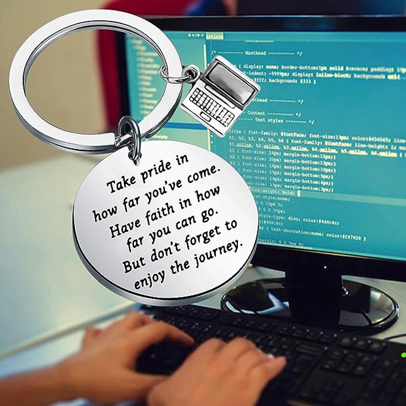 DAINTY Software Engineer Gifts Computer Programmer Keychain Computer Science Tech Developer Gift for Computer Coder Gifts