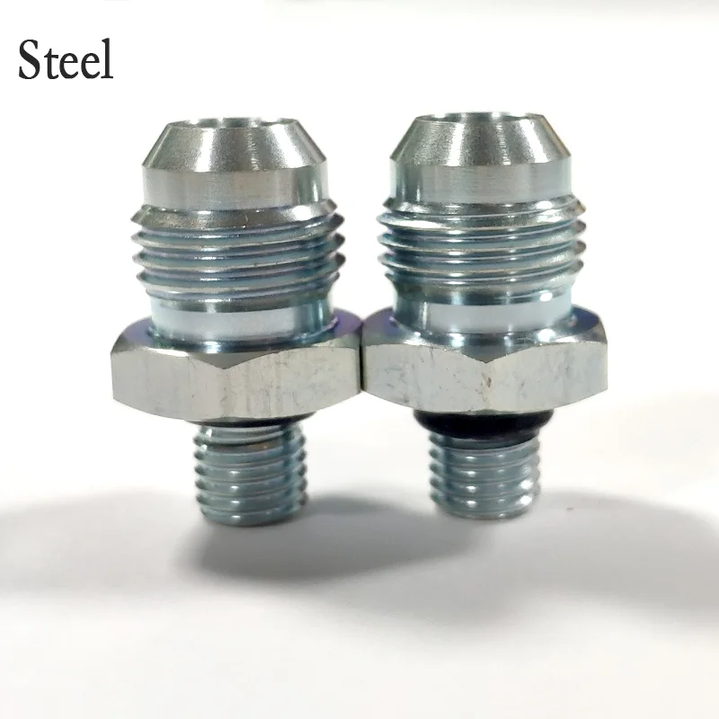Raccordi di saldatura con forcella per tubo flessibile femmina in acciaio 2PC Connettore SU tappo AN6-5/16 -24 per radiatore olio Caricatore turbo, frenatura, tubo saldabile
