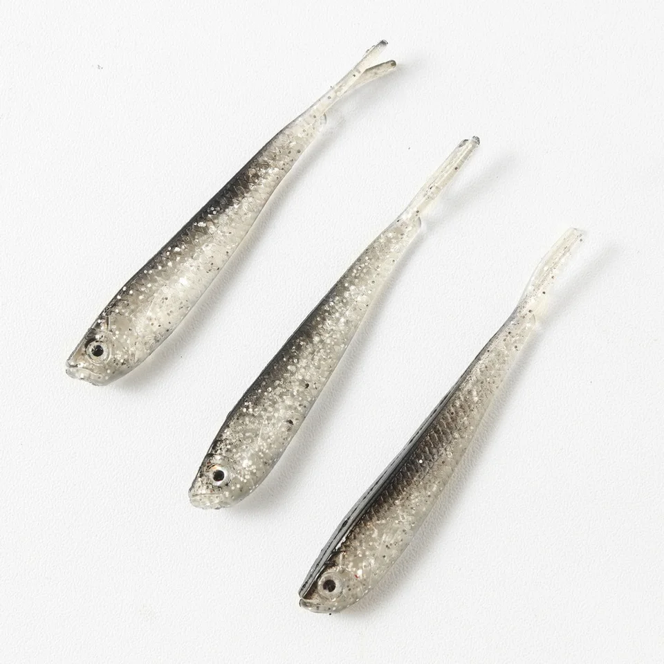 3 stücke Weicher Köder Shad Schwanz 70mm Mit Haken Fisch Künstliche Silikon Fisch Gabel Schwanz Wels Köder Angelgerät multi-Farbe – Detail 6
