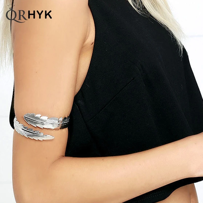 Fashion Arm Bracelet for Women Girls Mental Open Upper Arm Bangle Bracelet Simple Adjustable Armlet Armband