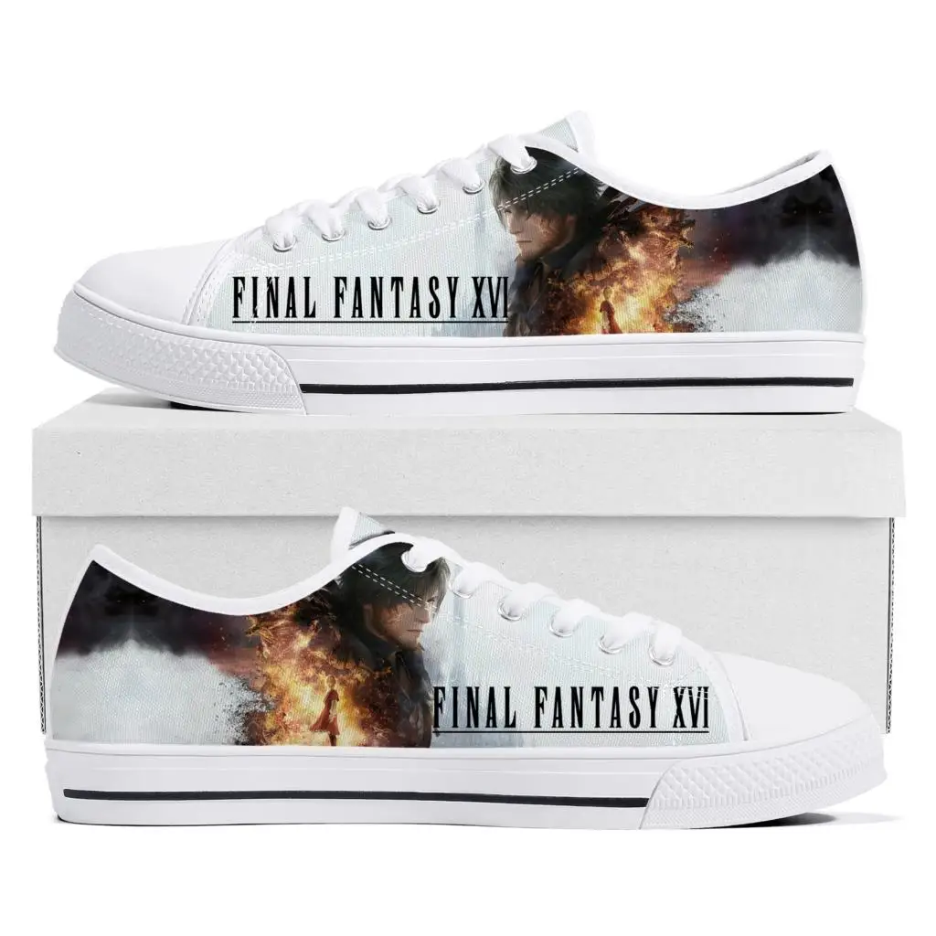 Final Fantasy 16 Low Top Sneakers Cartoon Game Women Men Teenager Fashion High Quality Canvas Sneaker Couple Custom Built Shoes