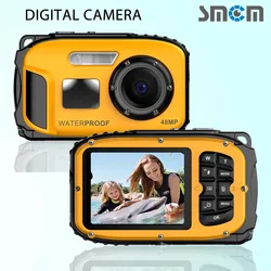 1pc bare metal waterproof digital camera, bare metal waterproof 5-meter camera, 16X digital zoom 2.4-inch IPS display screen