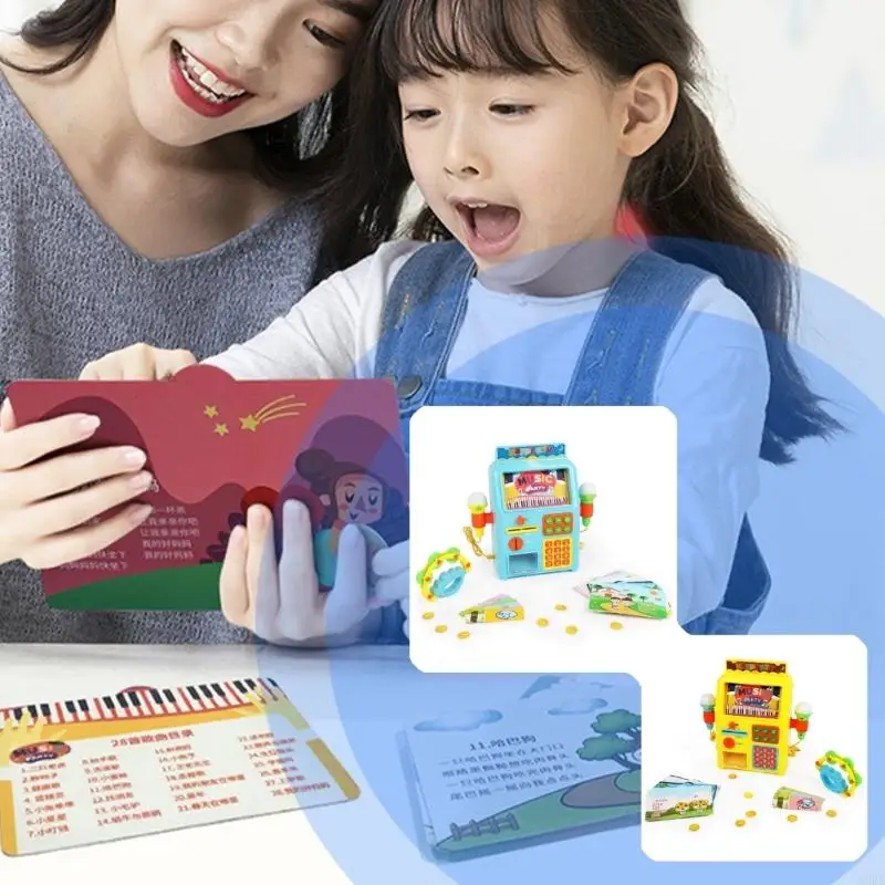 Leitor música elétrico educacional para crianças, desenvolvimento cognitivo auditivo, máquina karaokê, brinquedo canto