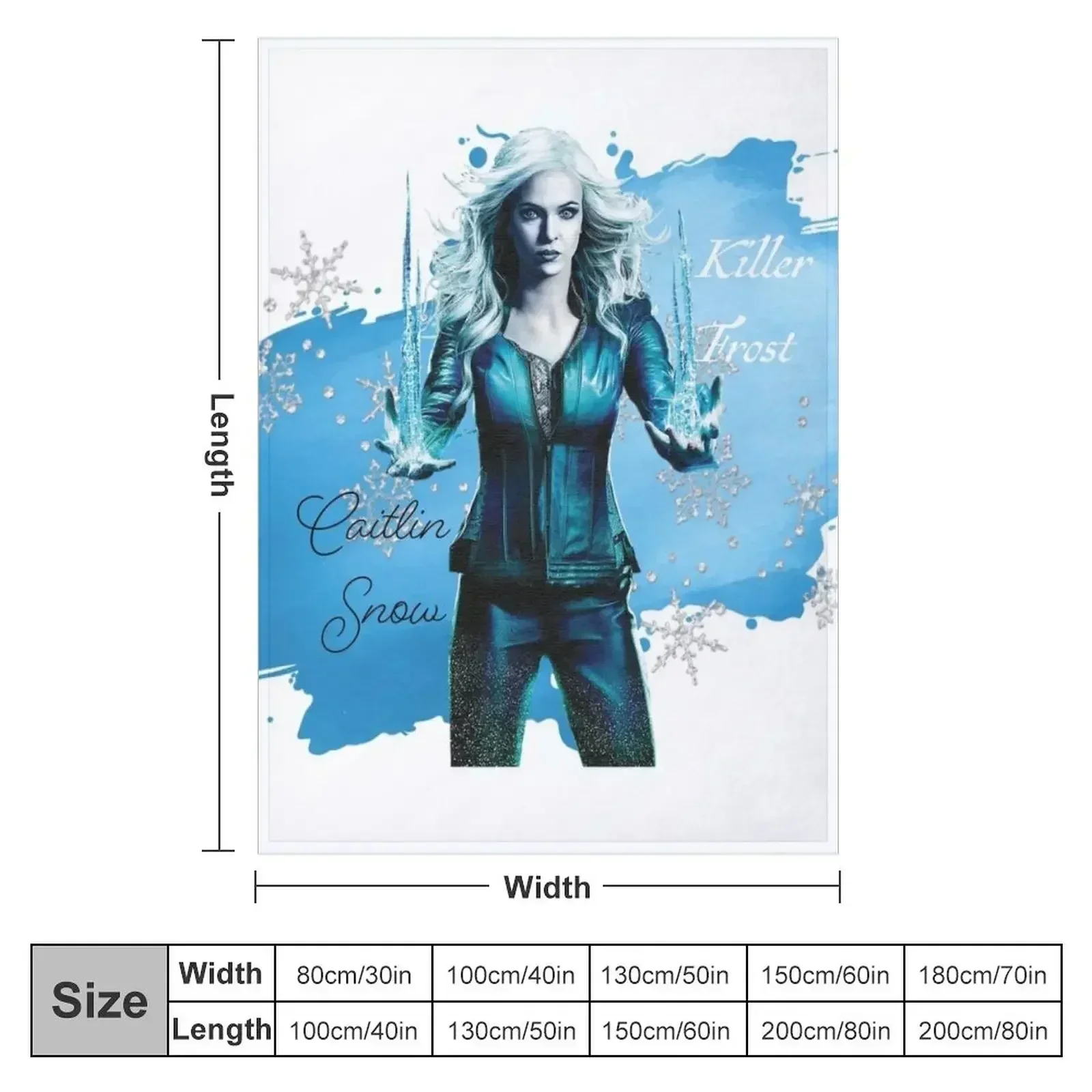 Killer Frost Watercolour Throw Blanket couch cozy soft plush fuzzy picnic outdoor blanket