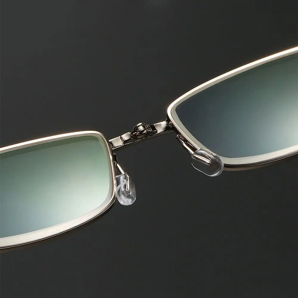 

Clear Foldable Reading Glasses Lightweight +1.0 to +4.0 Magnifiers Eyewear Gold Frame Storage Case Eyewear Glasses Presbyopia