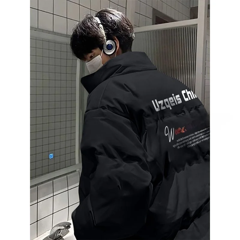 

Autumn Winter plus Size Hip Hop Letter Collar Cotton Jaet New 2025 Warm Commuter Casual Couple Cotton Clothes Thiened Lon...