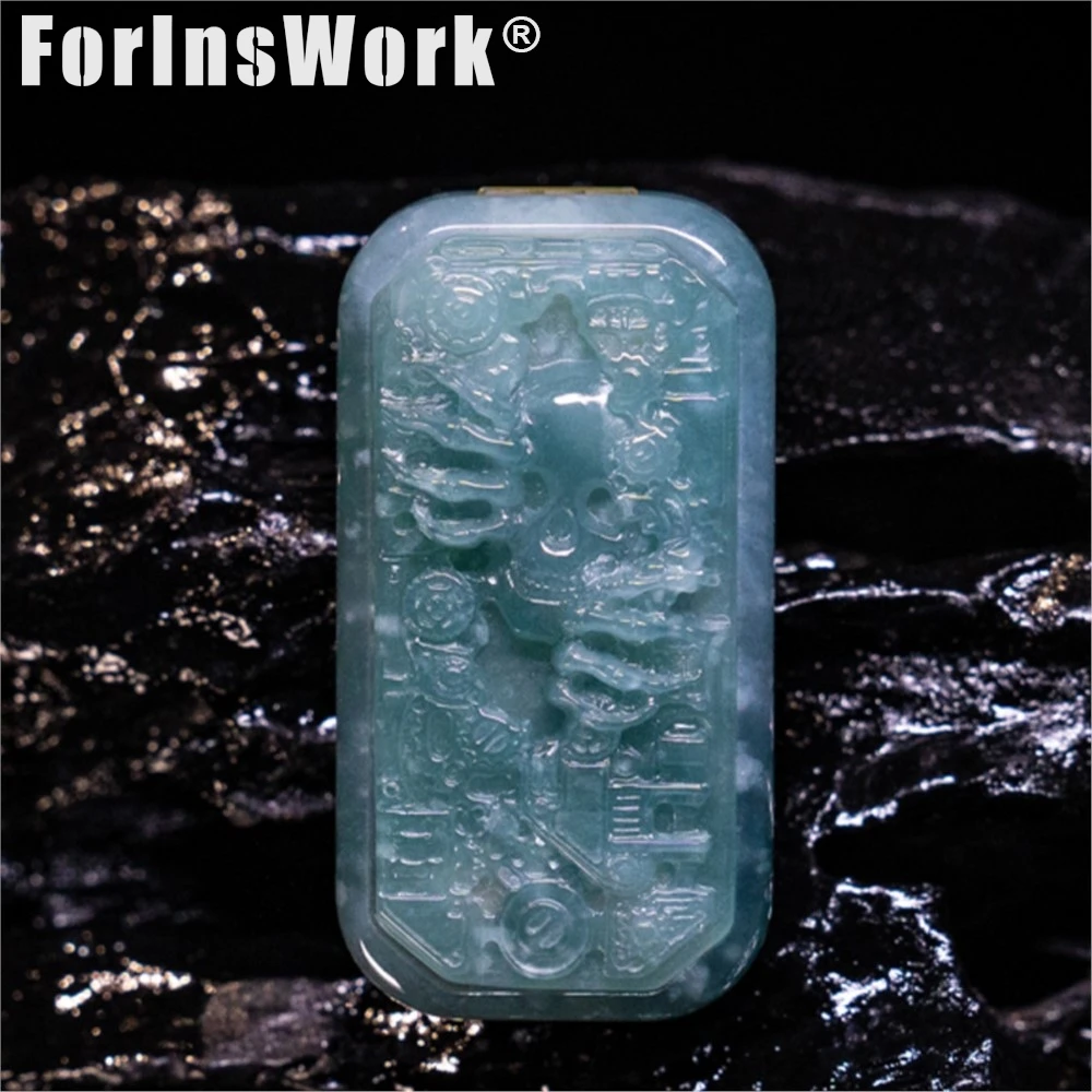 Ejh Jadeite Tiger Rules Push Slider EDC Mechanical Pusher Decompression Toy Stress Release Toy