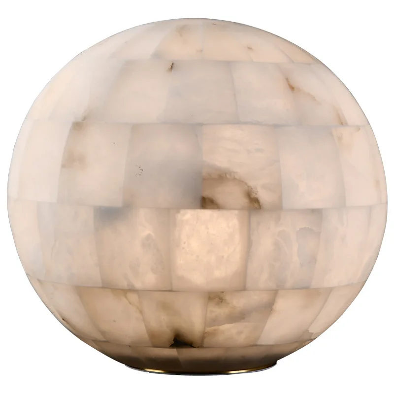 

Natural marble table lamp high-grade light luxury post-modern living room bedroom study dining room villa lamp