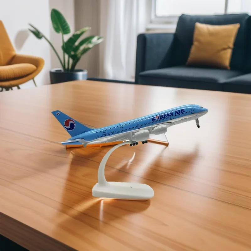 

Toy Aeroplane 20cm Korean A380 Airplane Aviation Model Miniature Plane Alloy Metal Airbus 380 Model Aircraft Boys