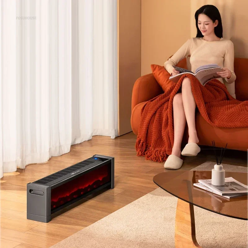 مدفأة كهربائية إيطالية جديدة للغرفة ثلاثية الأبعاد قائمة على الأرض مدفأة صوتية ذكية خفيفة موقد إبداعي فاخر لغرفة الدراسة #2