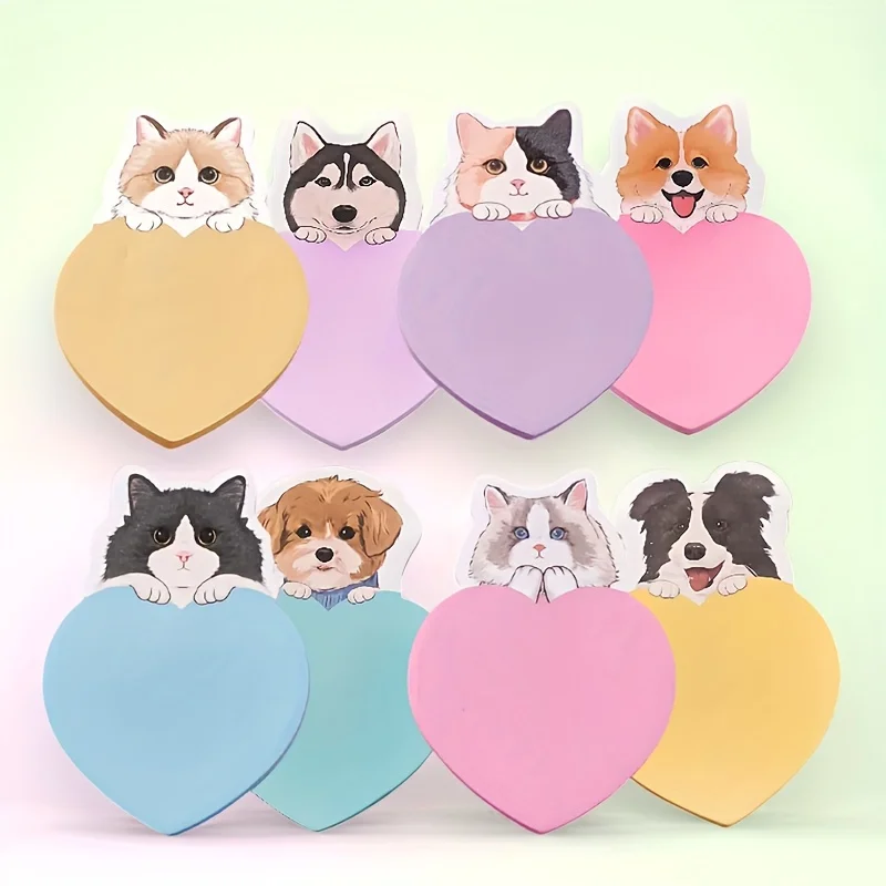 30sheets Cartoon Alien Cat Sticky Notes Student Creative Message Memo Notes Book Expansion Handbook Material Stickers