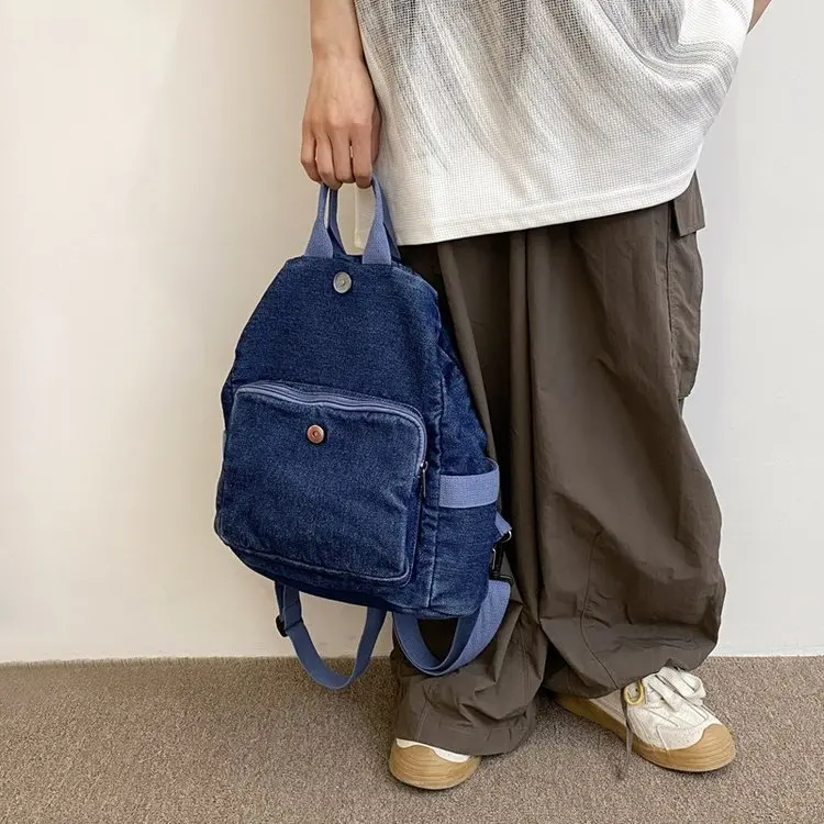 데님 여성 배낭 대용량 학교 가방 대학생 여행 숙녀 손 가방 다기능 여성 숄더 가방 가방