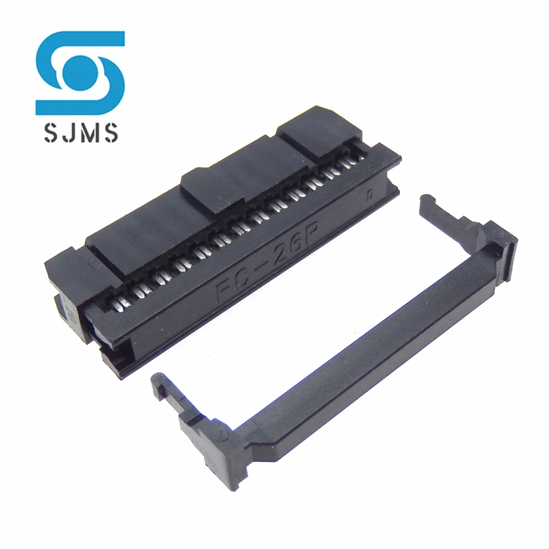 5/10PCS FC-26P IDC SOCKET Pitch 2.54MM JTAG ISP PLUG CONNECTOR DOUBLE ROW FEMALE 2x13PIN 26PIN FC 26p IDC BOX HEADER for cable