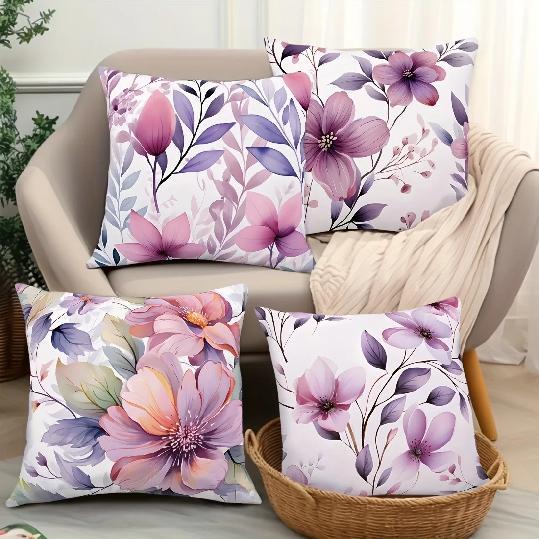 

Vintage floral country style print pillowcaseSuitable for sofa car bedroom decorative cushion cover pillow cover