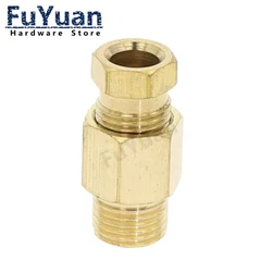 Compression Ferrule Tube Compression Fitting 4 6 8mm OD Tube Connector Machine tool lubrication Brass oil Pipe Fitting adapter