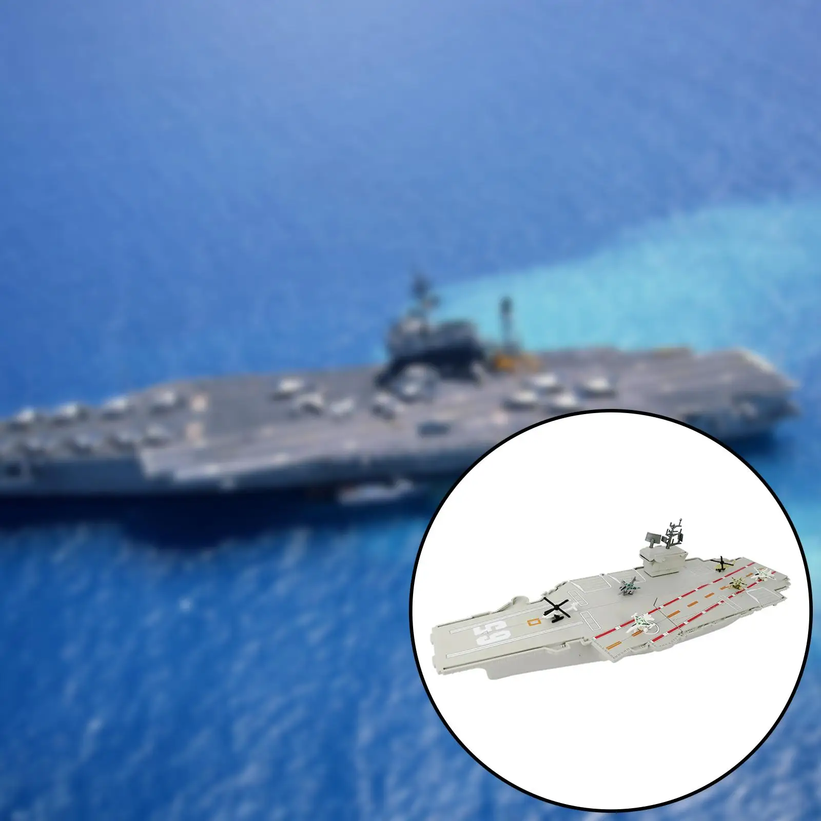 1pc 1:730 Nimitz Class Aircraft Carrier Model with 6 Airplane Landing Kids Military Ship Toy Gifts Office Decor