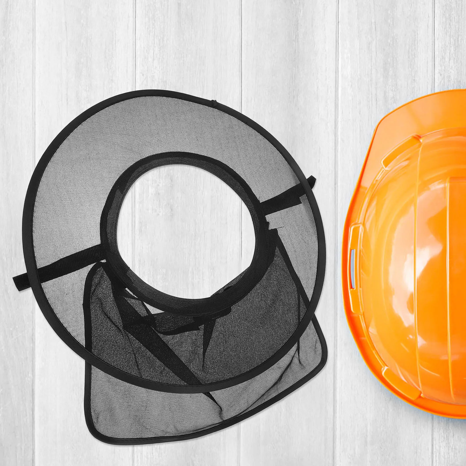 

Breathable Mesh Hard Hat Sun Shade Full Brim Neon Orange Reflective Edging Construction Site Sun Protection Outdoor Accessory