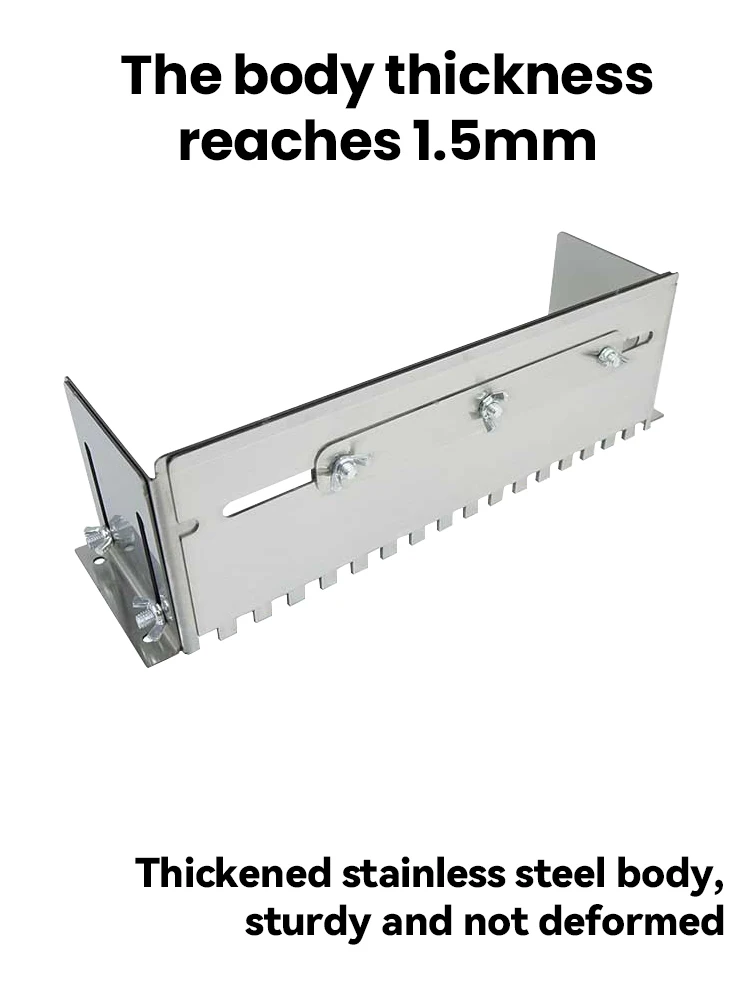 Peine de mortero de paleta con muescas ajustables, herramienta de acero inoxidable para aplicación rápida e igual de adhesivo en el suelo, 300-800mm