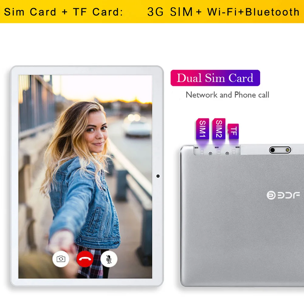 New Original 10.1 Inch Android Tablets Octa Core Learning Education Tablet Pc 4GB+64GB ROM Dual SIM Phone Call WiFi Google Play
