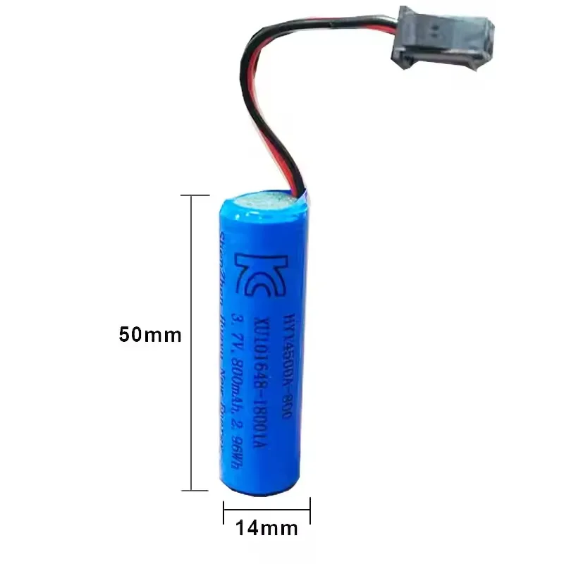 14500 3.7V 800mAh Rechargeable Lithium Battery with Smart Protection Plate Suitable for Electric Toothbrush and Facial Cleanser