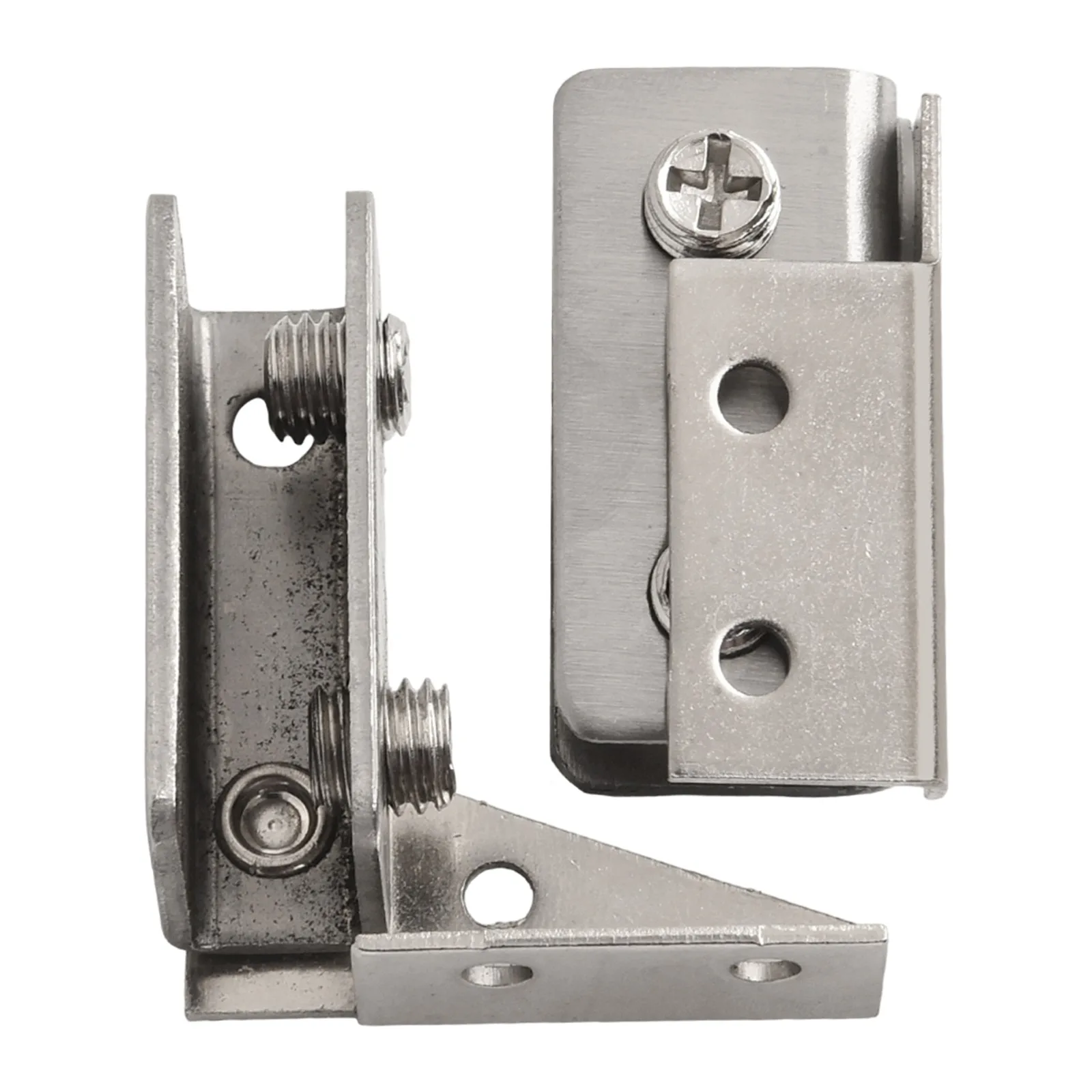 2PCS Magnetic Touch Glass Door Hinges with Nonporous Stainless Steel for Use on Glass Doors Cabinets and Display Cases