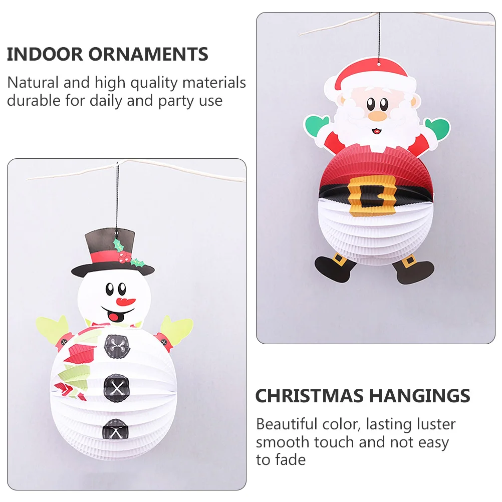 

2pcs Elderly Elk Decorations Natural Cartoon DIY Christmas Paper Home Indoor Ornaments Hanging Smooth Touch Not Fade