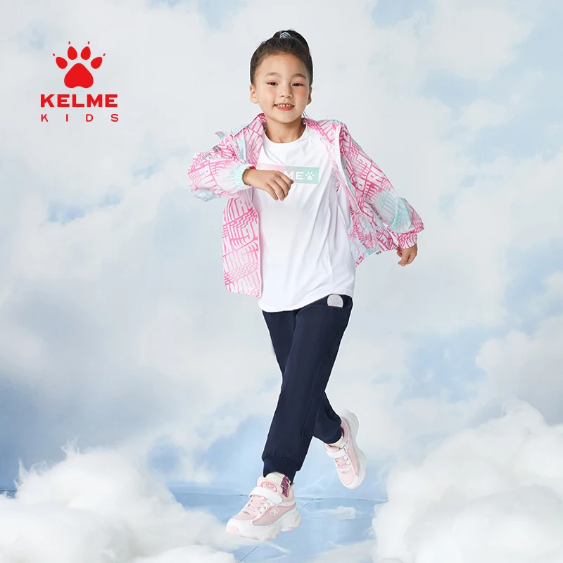 

KELME KIDS Children's Pants Boys And Girls Woven Nylon Trousers New Elastic Thin Section Breathable Sports Trousers 5215CK4009